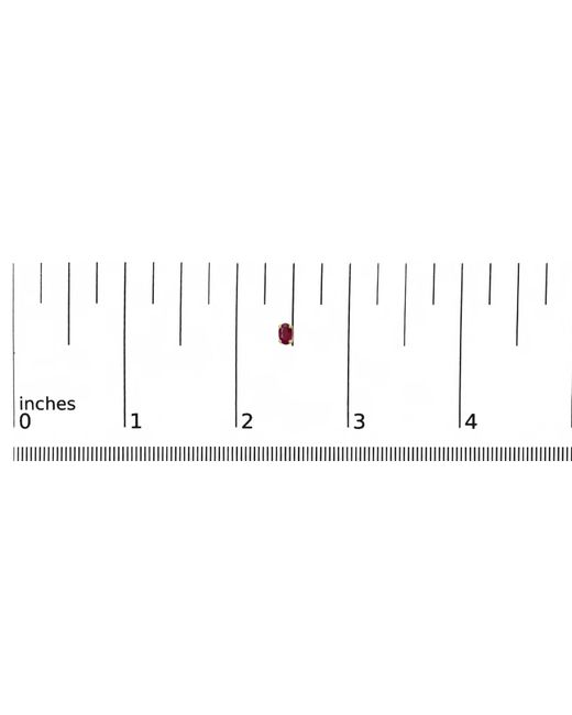 Haus of Brilliance Purple 14K 5X3 Mm Oval Ruby Solitaire Stud Earrings