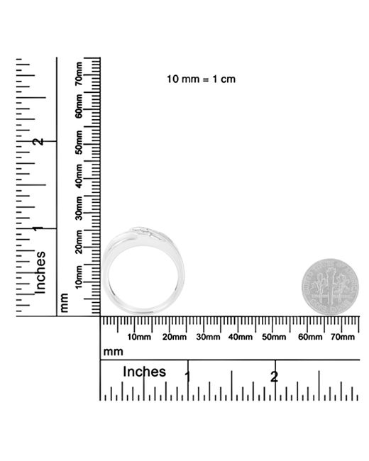 Haus of Brilliance White 10K 1/10 Cttw Diamond Three Stone Channel Set Diamond Wedding Ring (I-J Color, I1-I2 Clarity) for men