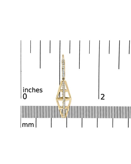 Haus of Brilliance Metallic 14K 5/8 Cttw Diamond Geometrical Pillar Drop And Dangle Earrings (G-H Color, Si1-Si2 Clarity)