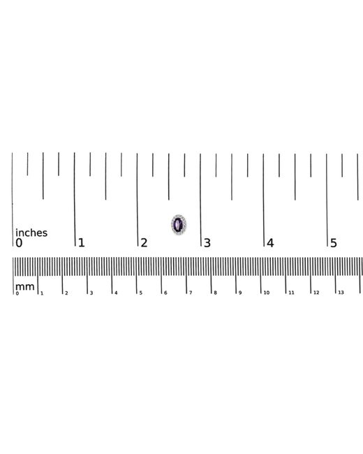 Haus of Brilliance Purple 10K 5X3 Mm Oval Amethyst And Diamond Halo Stud Earrings (I-J Color, I1-I2 Clarity)