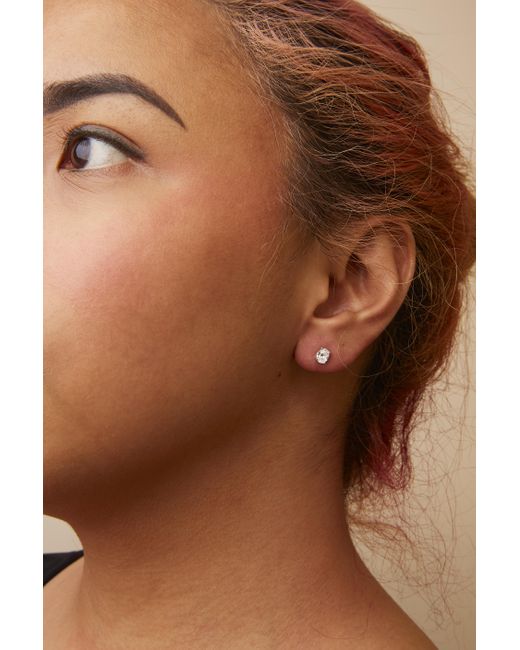 Haus of Brilliance Metallic 14K 3/4 Cttw Oval Shape Lab Grown Diamond Solitaire Stud Earrings (F-G Color, Vs1-Vs2 Clarity)