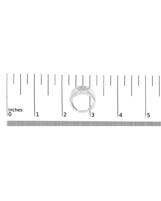 Haus of Brilliance White 925 Sterling 1/2 Cttw Multi-Diamond Hexagon Frame Ring (I-J Color, I3 Clarity) for men