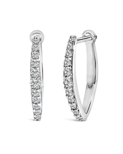 Haus of Brilliance Metallic 10K 1/4 Cttw Lab Grown Diamond Heart Shaped Huggy Hoop Earrings