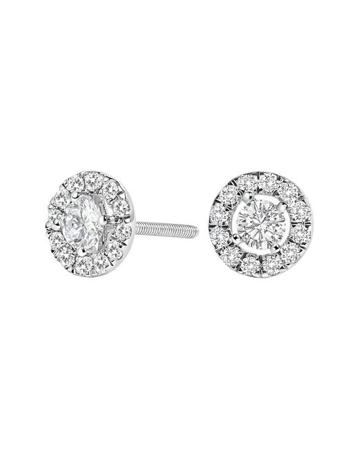 Haus of Brilliance Metallic 14K 3/4 Cttw Lab-Grown Diamond Floating Halo Stud Earring (F-G Color, Vs1-Vs2 Clarity)