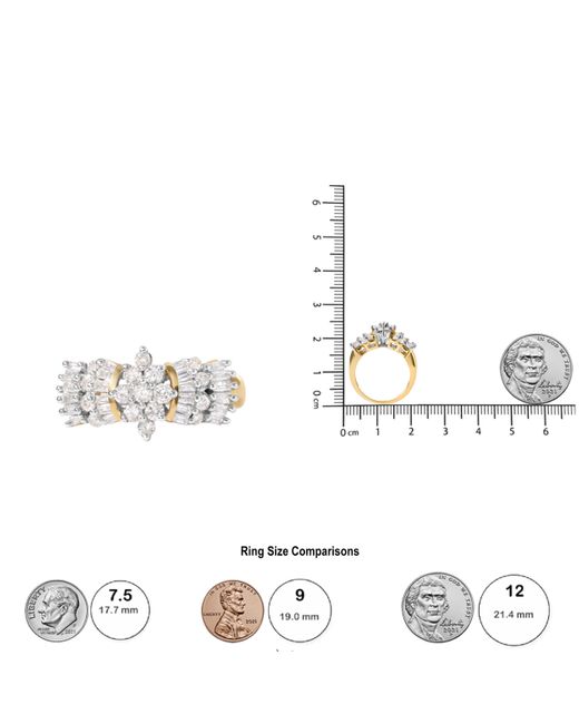 Haus of Brilliance White 10K 1.00 Cttw Diamond Starburst Ring Band (H-I Color, I1-I2 Clarity)