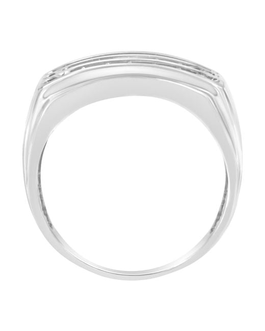 Haus of Brilliance Metallic 14K Diamond Channel Set Band Ring (1 Cttw, H-I Color, Si2-I1 Clarity) for men