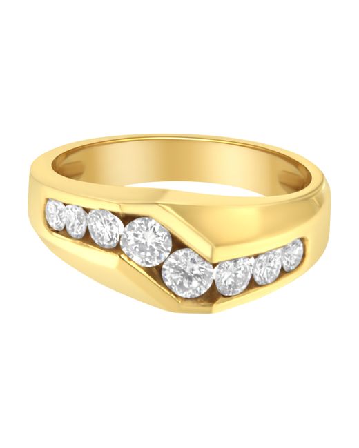 Haus of Brilliance Metallic 14Kt Round Cut Diamond Ring (1 Cttw, H-I Color, Si2-I1 Clarity) for men