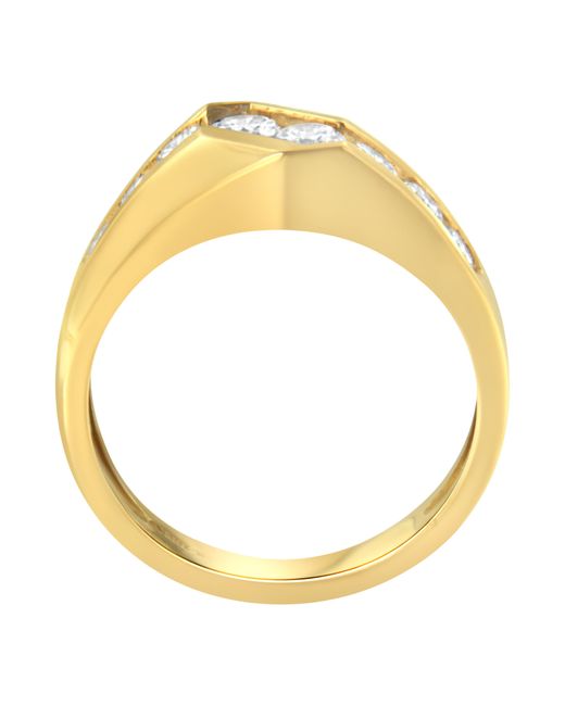 Haus of Brilliance Metallic 14Kt Round Cut Diamond Ring (1 Cttw, H-I Color, Si2-I1 Clarity) for men