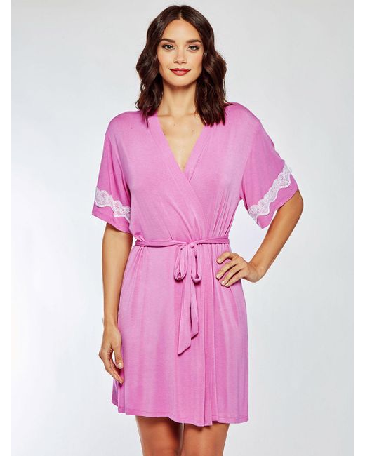 iCollection Lorelei Robe in Pink | Lyst UK
