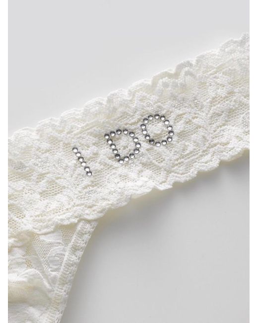 Hanky Panky I Do Original Rise Lace Thong With Swarovski® Crystals in Ivory  (White) - Lyst