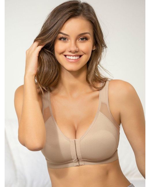 Leonisa Back Support Posture Corrector Wireless Bra - Multi/functional in  Natural | Lyst
