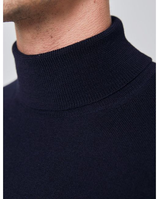 mens navy merino wool jumper