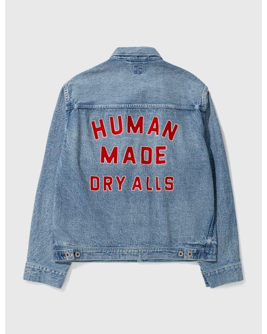 Human Made Denim Work Jacket in Blue for Men | Lyst