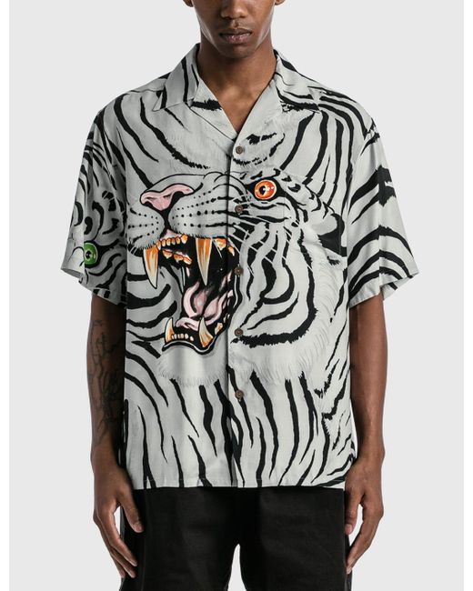 Wacko Maria Tim Lehi Hawaiian Shirt in Grey for Men | Lyst UK
