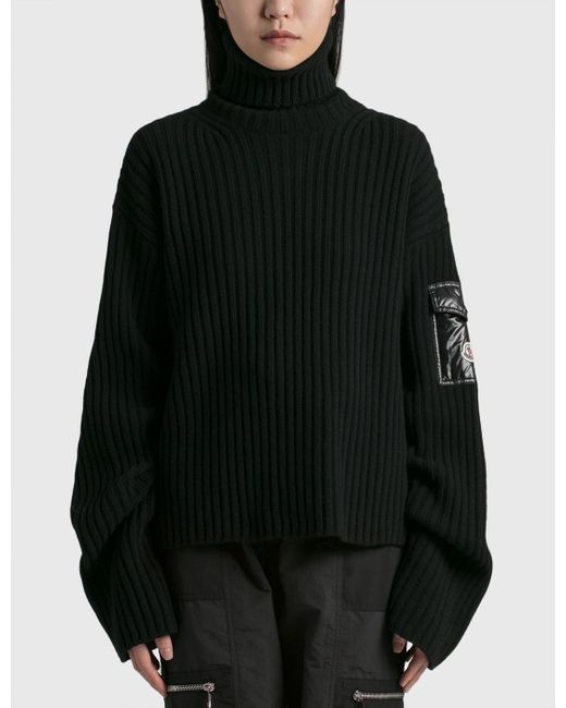 Moncler Turtleneck Sweater in Black | Lyst UK