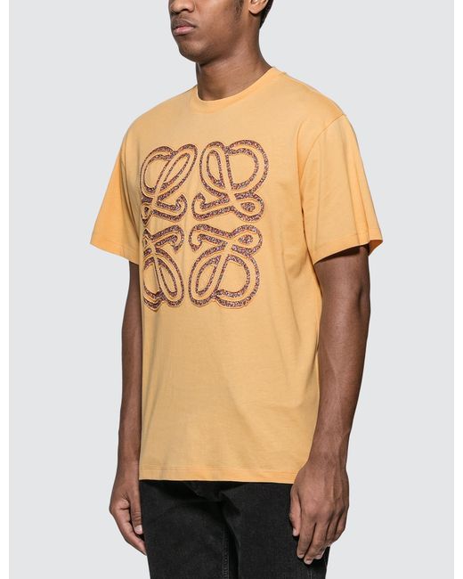 Loewe Cotton Flower Anagram Patch Tee in Light Yellow (Yellow) for Men ...