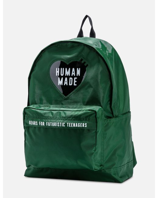 最適な価格 HUMAN BACKPACK MADE NYLON HEART リュック BACKPACK GREEN