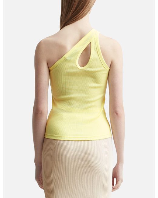 Rohe Asymmetrical Rib Top in Yellow | Lyst UK