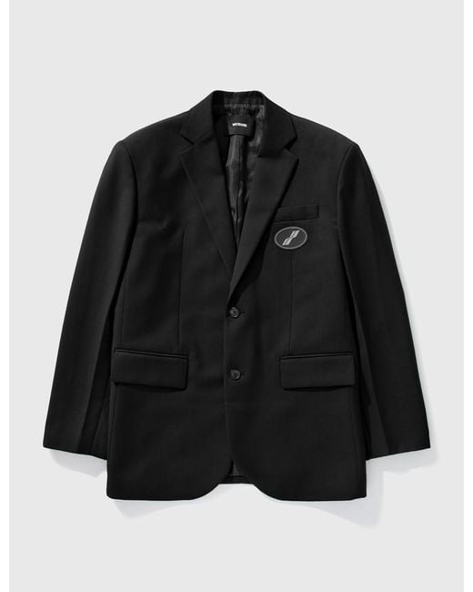 we11done Oversized Suit Logo Blazer in Black for Men - Lyst