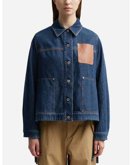 Loewe Workwear Denim Jacket in Blue | Lyst