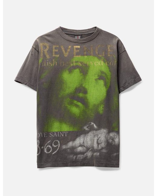 Saint Michael X Berberjin Revenge T-shirt in Green for Men | Lyst