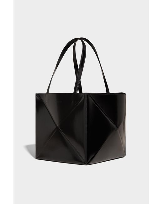 Nanushka Leather The Origami Tote Bag in Black | Lyst