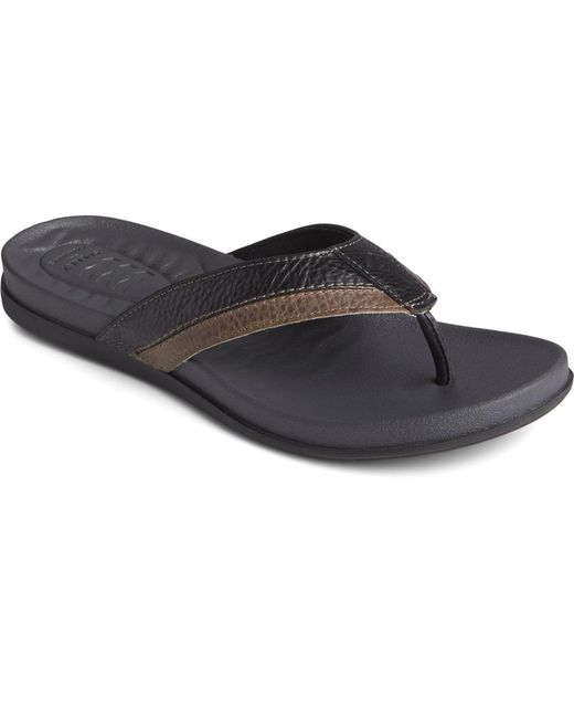 sperry plushwave dock leather slide