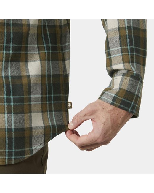 Helly Hansen Green Lokka Organic Flannel Shirt for men