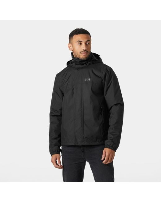 Helly Hansen Black Vancouver Insulated Rain Jacket for men