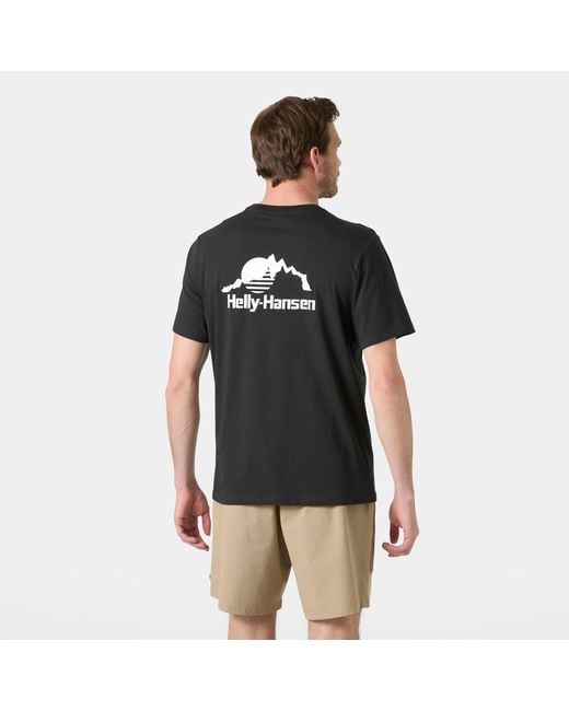 Helly Hansen Black Nord Graphic T-Shirt for men