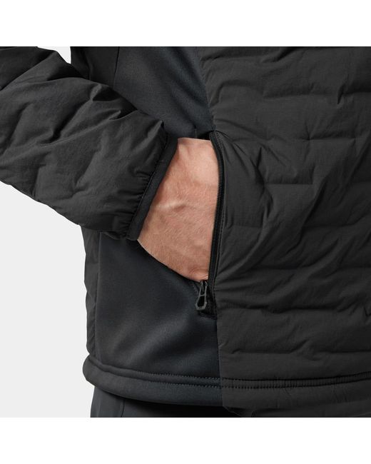 Helly Hansen Black Hp Hybrid Stretch Hooded Insulator for men