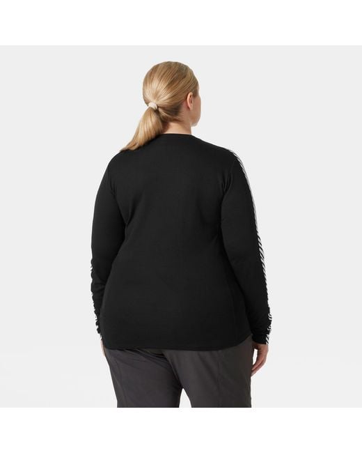 Helly Hansen Black Hh Lifa Crew Performance Base Layer