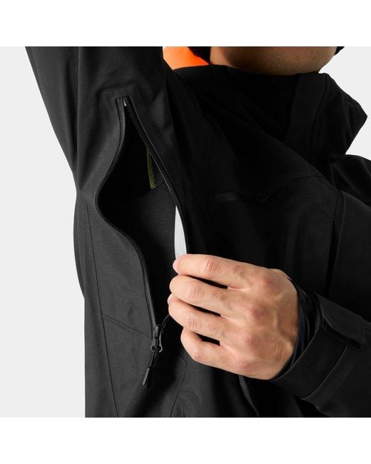 Helly Hansen Black Sogn Patrol Shell Jacket for men