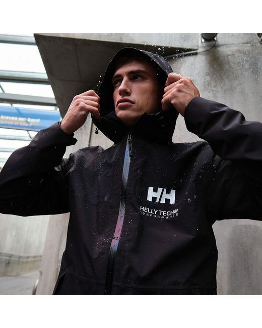 Helly Hansen Black Ace Rain Jacket for men