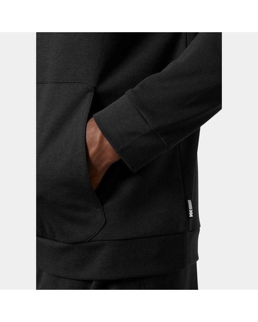 Helly Hansen Black Lifa Tech Lite Pullover Hood 2.0 for men