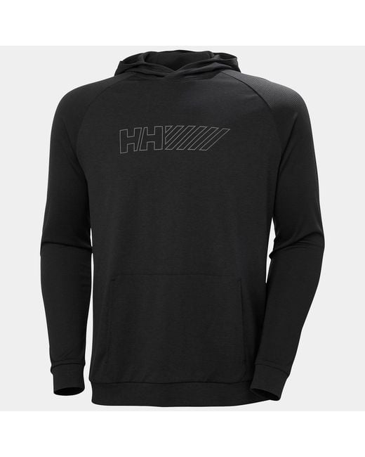 Helly Hansen Black Lifa Tech Lite Pullover Hood 2.0 for men