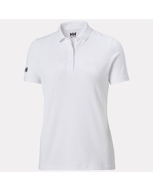 Polo Technique Bleu Marine Femme Crew Blanc Helly Hansen en coloris White