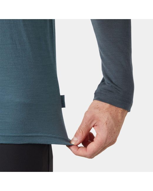 Helly Hansen Blue Durawool Crew Long Sleeve for men
