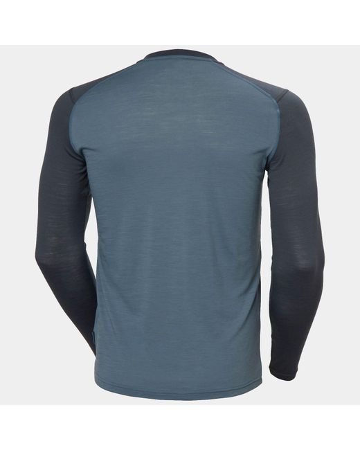 Helly Hansen Blue Durawool Crew Long Sleeve for men