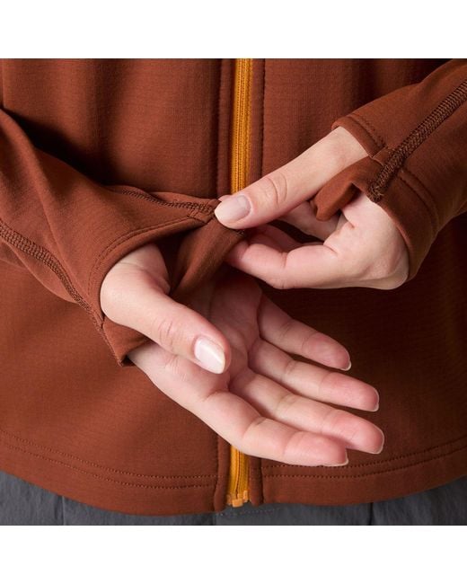 Helly Hansen Brown Versalite Hooded Fleece Jacket