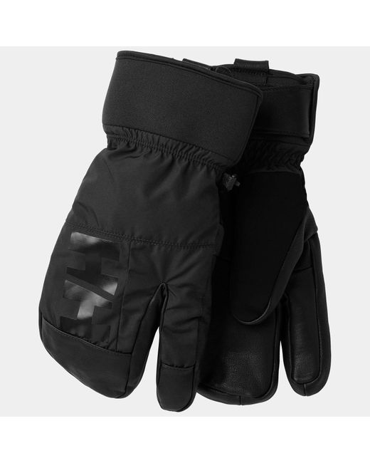 Helly Hansen Black Ullr D 3 Fingers Gloves for men