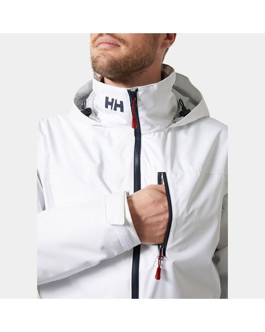 Helly Hansen White Crew Hooded Jacket 2.0 for men