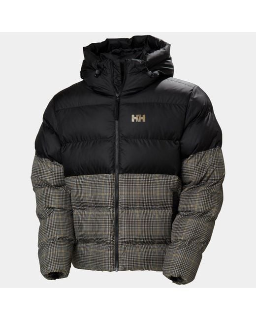 Helly Hansen Black Oslo Graphic Puffy Jacket for men