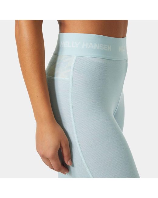 Helly Hansen Blue Lifa Merino Midweight Graphic Base Layer Trousers
