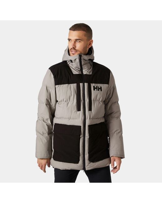 Helly Hansen Patrol Puffy Insulated Jacket Grey in Brown for Men | Lyst
