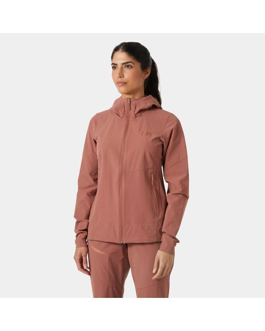 Blaze Hooded Softshell Jacket Mujer Helly Hansen de color Brown