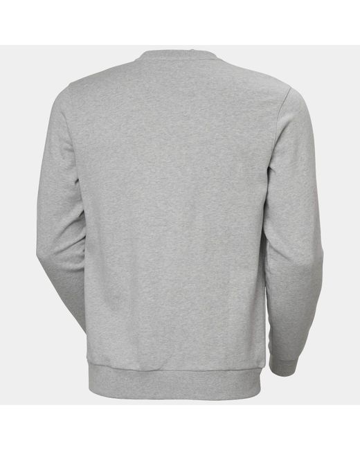 Helly Hansen Gray Logo Crew Sweatshirt for men