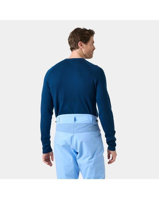 Helly Hansen Blue Lifa Merino Knitevo Crew for men