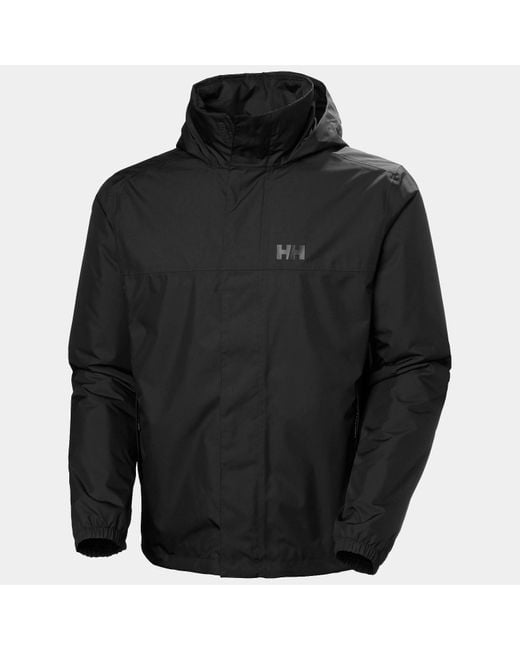 Helly Hansen Black Vancouver Insulated Rain Jacket for men