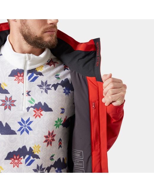 Helly Hansen Red Kvitfjell Race Insulated Ski Jacket for men